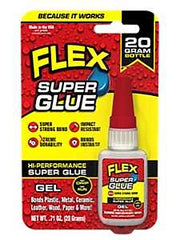Flex Seal SGGELB20 High Performance Super Glue, Gel, Clear, 20 g Bottle