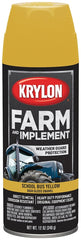 Krylon K01957000 Farm Equipment Spray, High-Gloss, School Bus Yellow, 12 oz, Can
