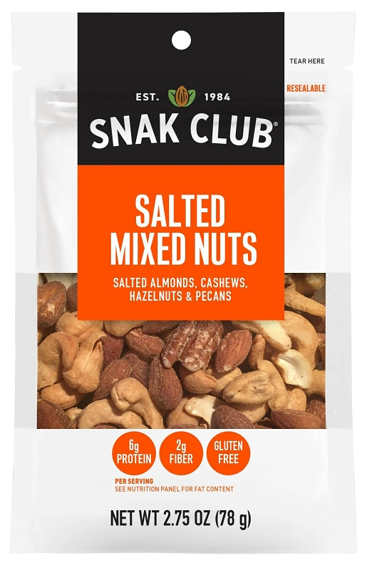 Snak Club CSU29174 Mixed Nuts, Salted Flavor, 2.75 oz