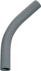 Carlon UA7AJ-CAR Conduit Elbow, 45 deg Angle, 2 in Plain End, PVC, Gray