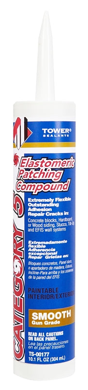 Tower Sealants CATEGORY 5 TS-00177 Gun-Grade Smooth Patch, White, 10.1 fl-oz Tube