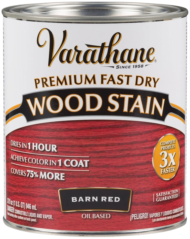 Varathane 307414 Stain, Barn Red, Liquid, 1 qt, Can