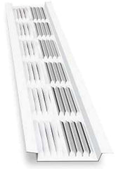 Amerimax VENT8WH-U Soffit Vent, 8 ft L, 2 in W, 61 sq-in Net Free Ventilating Area, Aluminum, White