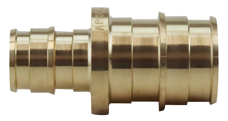 Apollo Valves ExpansionPEX Series EPXC1234 Coupling, 1/2 x 3/4 in, Barb, Brass, 200 psi Pressure