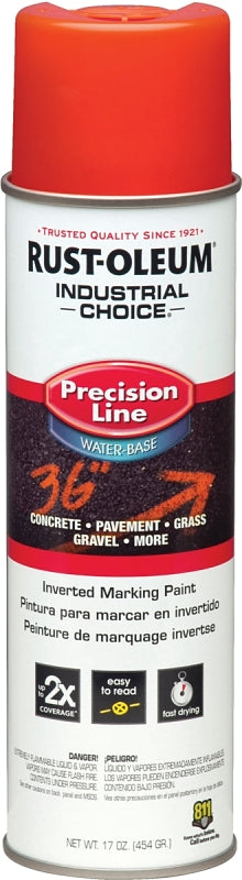 Industrial Choice 1862838 Inverted Marking Spray Paint, Fluorescent Red, 17 oz, Can