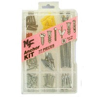 Midwest Fastener 14999 Anchor Kit, Plastic, Textured, 77-Piece