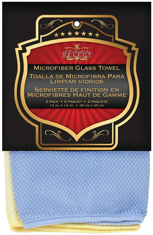 Sm Arnold 25-862 Cleaning Towel, Microfiber Cloth, Blue/Yellow