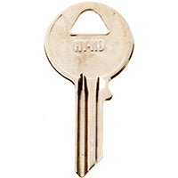 Hy-Ko 11010Y5 Key Blank, Brass, Nickel, For: Yale Cabinet, House Locks and Padlocks, Y5 Key Number