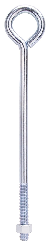 ProSource LR291 Eye Bolt, 12.4 mm Thread, Machine Thread, 3 in L Thread, 2-1/8 in Dia Eye, 461 lb Working Load, Steel