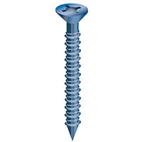Cobra Anchors 623J Screw, 3/16 in Thread, 2-3/4 in L, Flat Head, Phillips, Robertson Drive, Steel, 25/PK