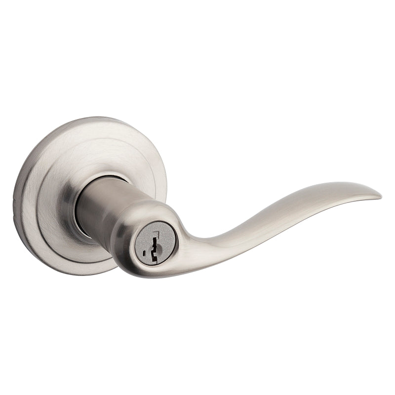 Kwikset Signature Series 740TNL 15SMTCP Entry Door Lever, Satin Nickel, Zinc, Residential, Re-Key Technology: SmartKey