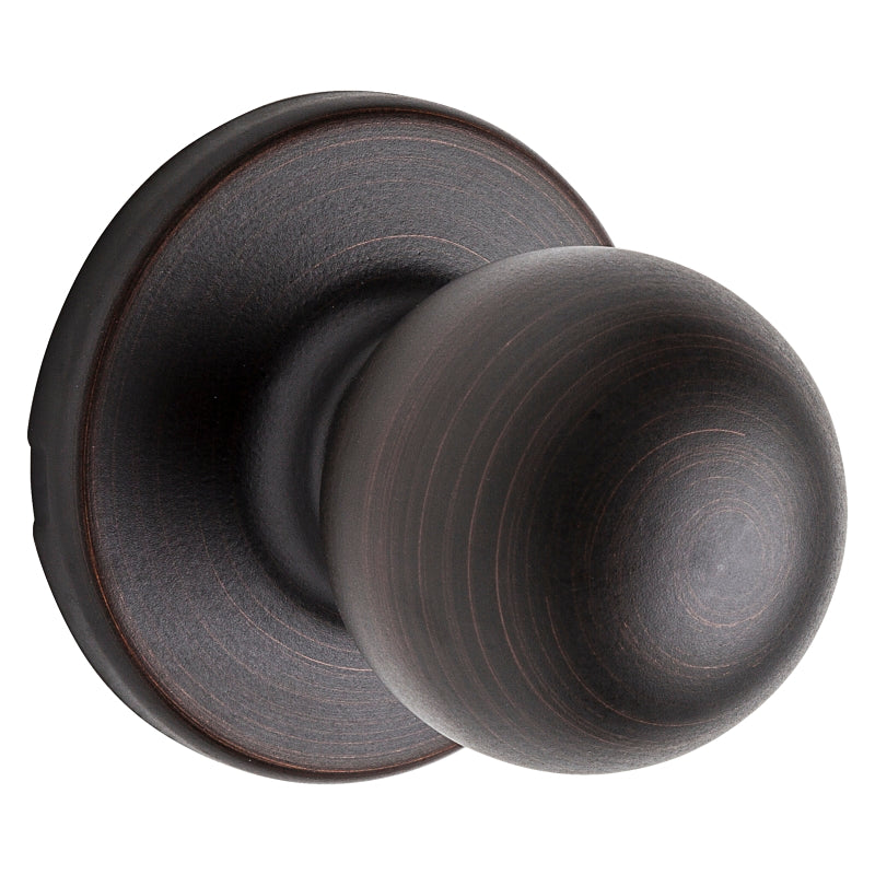 Kwikset 200P 11PCP Passage Door Lockset, Knob Handle, Zinc, Venetian Bronze, 2-3/8 to 2-3/4 in Backset, 2-1/4 in Strike