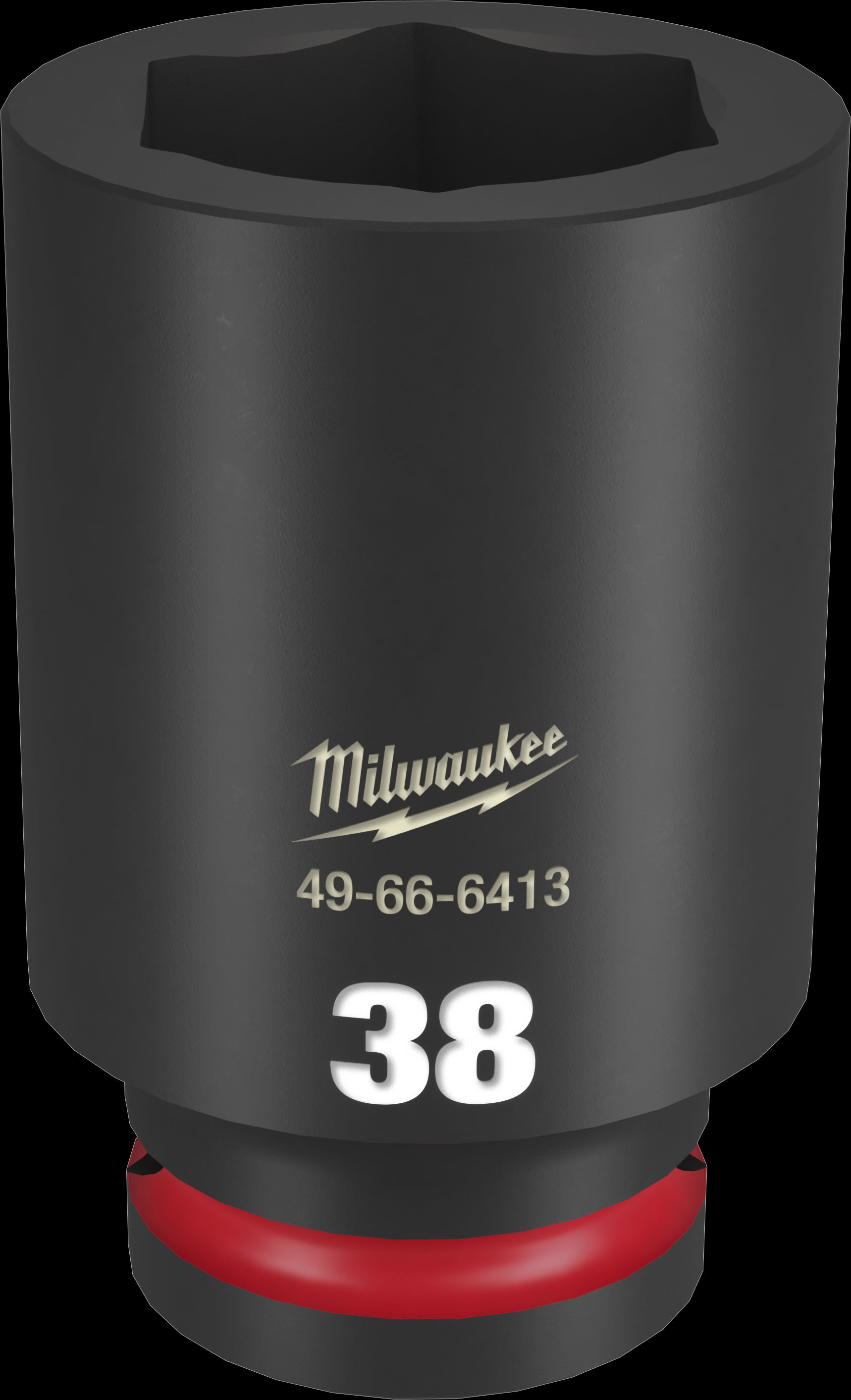 Milwaukee SHOCKWAVE Impact Duty 49-66-6413 Impact Socket, 38 mm Socket, 3/4 in Drive, Hex, Square Drive, 6 -Point