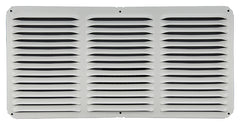 Lomanco LomanCool C816W Cornice Vent, 8 in L, 16 in W, 65 sq-ft Net Free Ventilating Area, Aluminum, White
