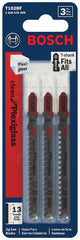 Bosch T102BF Jig Saw Blade, 0.3 in W, 3-5/8 in L, 13 TPI