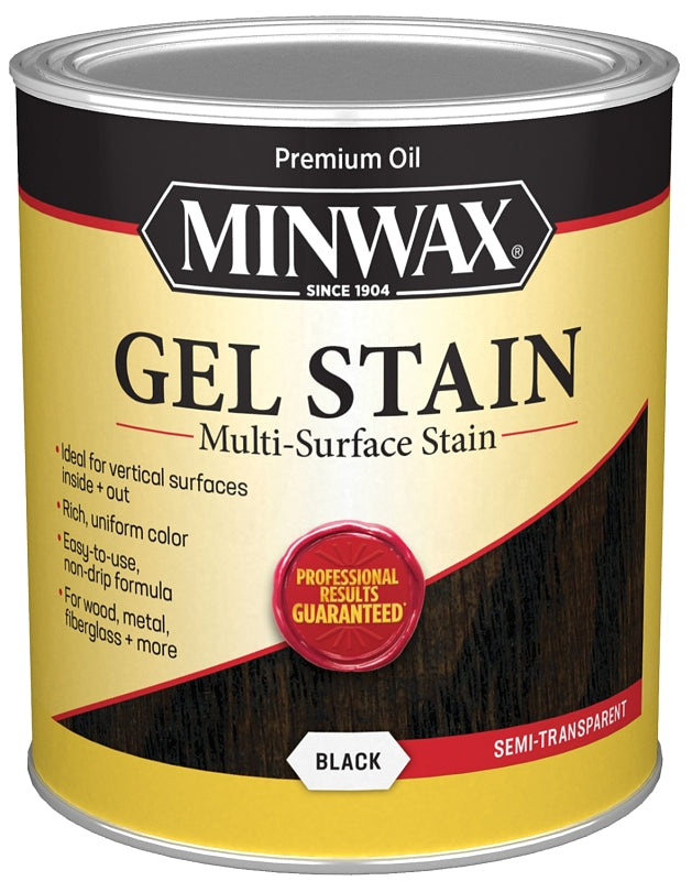 Minwax 660920000 Gel Stain, Black, Liquid, 1 qt Can