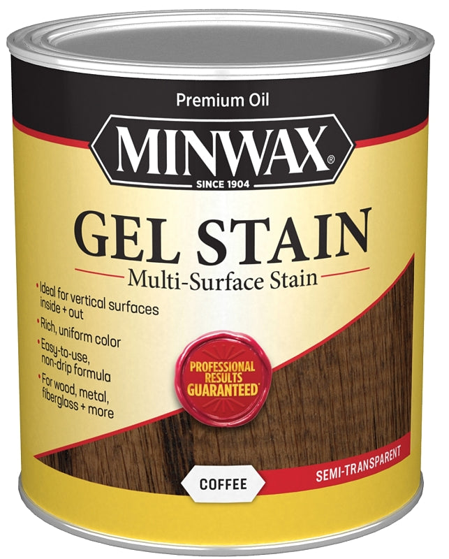 Minwax 660910000 Gel Stain, Coffee, Liquid, 1 qt Can