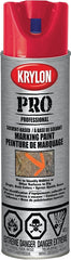 Krylon 458510000 Inverted Marking Spray Paint, APWA Red, 15 oz