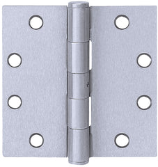 Tell Manufacturing H4040 Series HG100322 Square Hinge, 4 in H Frame Leaf, 0.085 in Thick Frame Leaf, Stainless Steel