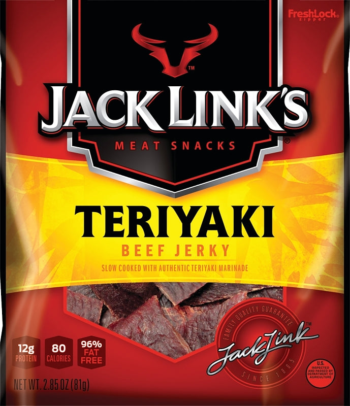 Jack Link's 10000008447 Beef Jerky, Teriyaki Flavor, 2.85 oz
