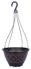 Southern Patio HDR-054825 Hanging Basket Planter, Resin, Brown