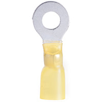 Gardner Bender Xtreme AMT-108 Heat-Shrink Ring Terminal, 600 V, 12 to 10 AWG Wire, 1/4 in Stud, Nylon Insulation, Yellow