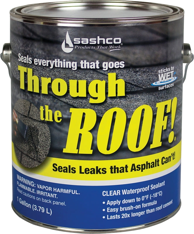 Through The Roof! 14004 Cement and Patching Sealant, Clear, Liquid, 1 gal Container
