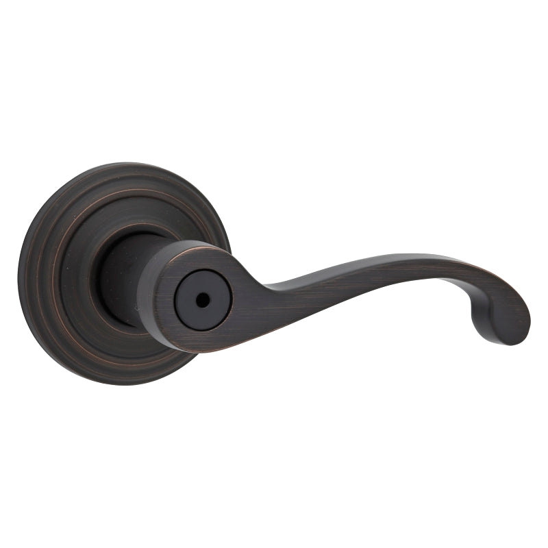 Kwikset Signature Series 730CHL 11P Privacy Door Lever, Thumbturn Lock, Venetian Bronze, Knob Handle, Zinc, Residential
