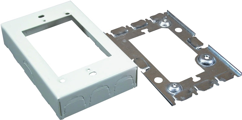 Wiremold B5 Starter Box, 1 -Gang, Metal, Ivory, Wall Mounting