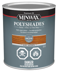 Minwax PolyShades 343034444 Polyurethane, Satin, Liquid, Olde Maple, 946 mL