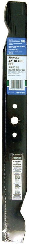 ARNOLD 490-110-0136 Blade Set, 21 in L, For: Husqvarna and Craftsman Models Equipped with 42 in Mowing Deck