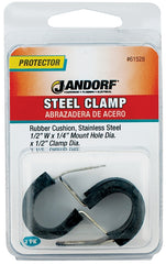 Jandorf 61528 Cushion Clamp, Rubber/Stainless Steel, Black
