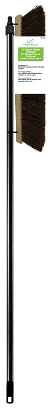Simple Spaces 3018PF Push Broom, 54 in L Trim, 55.65 in L, Threaded, Metal Handle