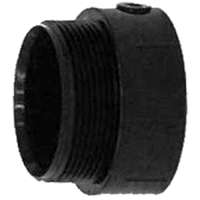 Canplas 102871BC Pipe Adapter, 1-1/2 in, MNPT x Hub, ABS, Black, SCH 40 Schedule