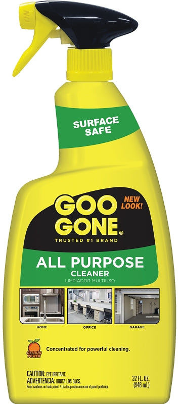 Goo Gone 2195 All-Purpose Cleaner, 32 oz Spray Bottle, Liquid, Citrus, Clear