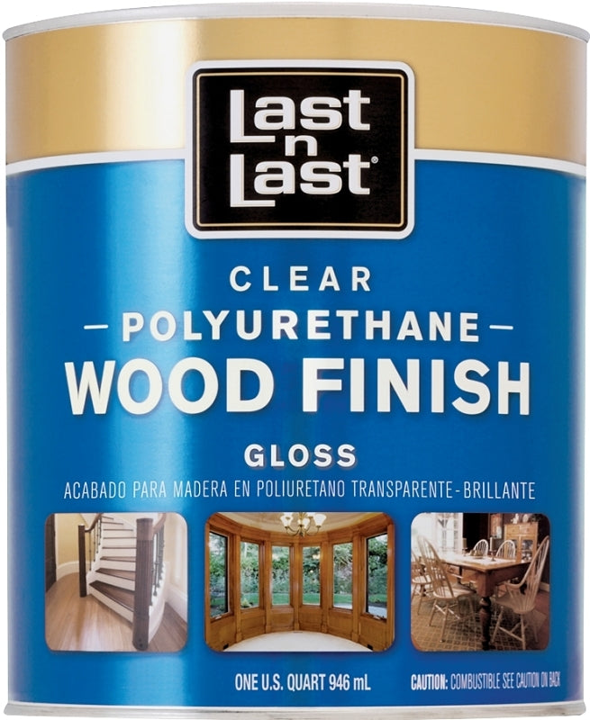 Last n Last 53004 Polyurethane Wood Finish, Gloss, Liquid, Clear, 1 qt, Can