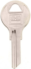 Hy-Ko 11010AP1 Key Blank, Brass, Nickel, For: Chicago Cabinet, House Locks and Padlocks