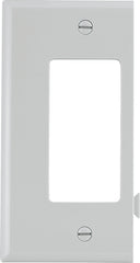 Eaton Cooper Wiring STE26 STE26W Wallplate, 4-1/2 in L, 2-3/4 in W, 1 -Gang, Polycarbonate, White, High-Gloss