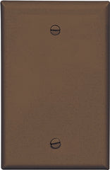 Arrow Hart PJ13B Wallplate, 3-1/2 in L, 1/4 in W, 1 -Gang, Polycarbonate, Brown, High-Gloss, Screw Mounting