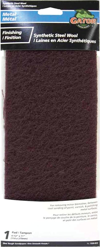 Gator 7320-012 Finishing Pad, 11 in L, 4-1/2 in W, 1000 Grit
