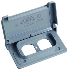 Carlon E98DHGN-CAR Device Cover, 4-7/8 in L, 3-1/8 in W, Rectangular, Lexan, Gray, Textured