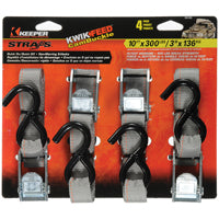 Keeper 05105 Tie-Down, 1 in W, 10 ft L, Polyester, Orange, 300 lb, S-Hook End Fitting