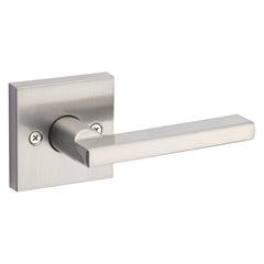 Kwikset Signature Series 157HFL SQT 15 CP Square Rosette Half Inactive Lever, Satin Nickel, Zinc, Residential, 2 Grade
