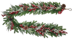 Puleo Asia Limited 312-4461-G6/10 Classic Snowy Garland, 87 Tips, 6 ft