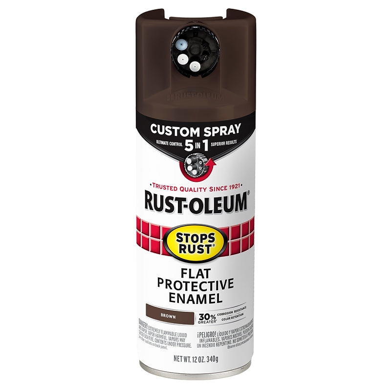 PAINT SPRAY FLAT BROWN 12OZ