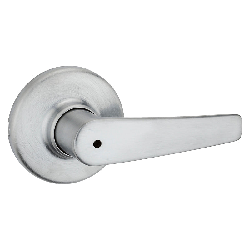 Kwikset 300DL 26D 6AL Privacy Door Lever, Satin Chrome, Zinc, Residential, Re-Key Technology: SmartKey, Reversible Hand