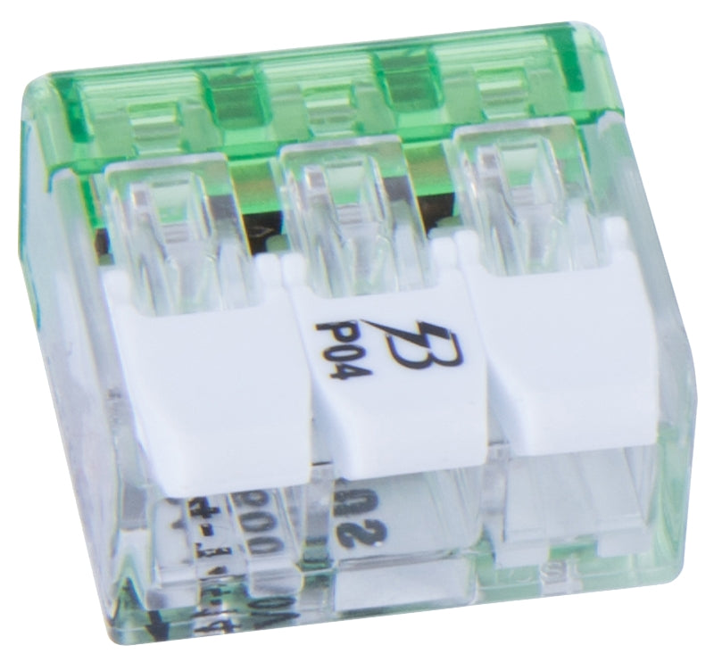 GB 19-PCL3 3-Port Lever Connector, 24 to 14 AWG Wire, 3 -Pole