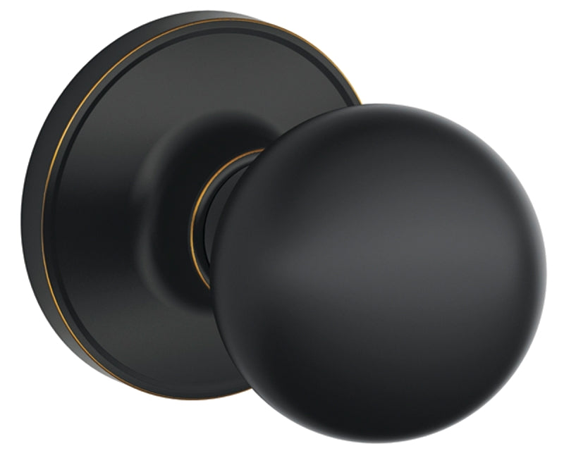 Schlage Corona Series J10 CNA 716 Passage Knob, Knob Handle, Metal, Aged Bronze, 2-3/8, 2-3/4 in Backset