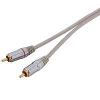 Zenith AC3006SB Stereo Cable, White Sheath, 6 ft L