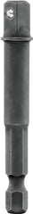 DEWALT ELITE Series DWAFE14ADPT Socket Adapter, 1/4 in Drive, Hex, Square Drive, 3 in L